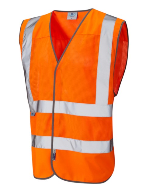 Leo Arlington Coolviz Mesh Waistcoat Orange    Clothing  